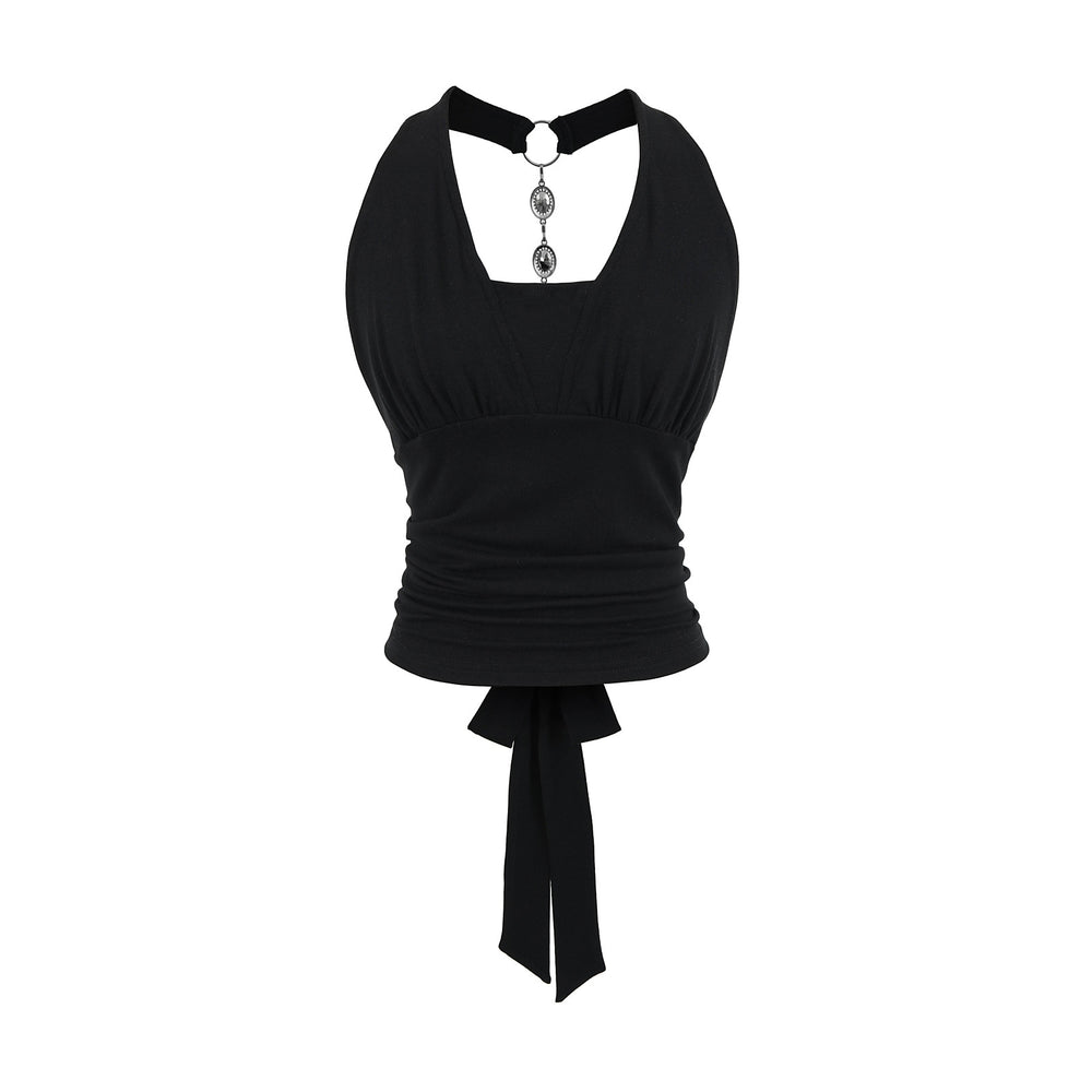 Sexy Backless Fitted Short Top for Women