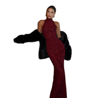 Fashionable Sexy Evening Gown for Women Elegant Strapless Bodycon Long Dress
