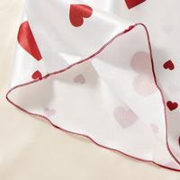 Cute Sleep Dress for Women, Sleeveless Strap Dress, Sexy Silk Nightwear with Heart Print, Summer Style