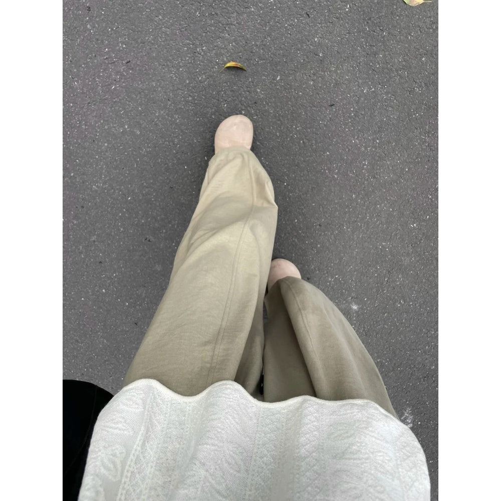 Versatile Ice Silk Wide-Leg Trousers for Women