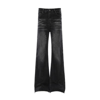 Washed denim bell bottoms