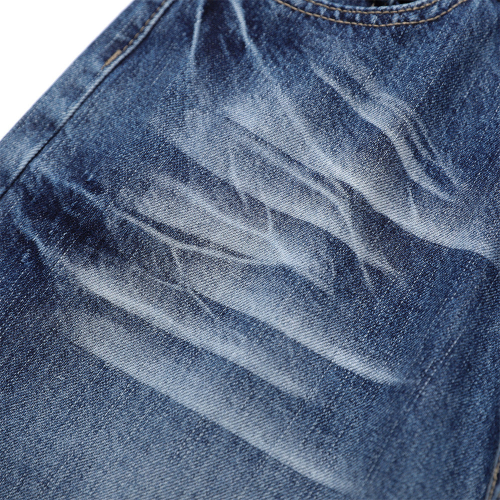 Washed denim bell bottoms