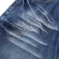Washed denim bell bottoms