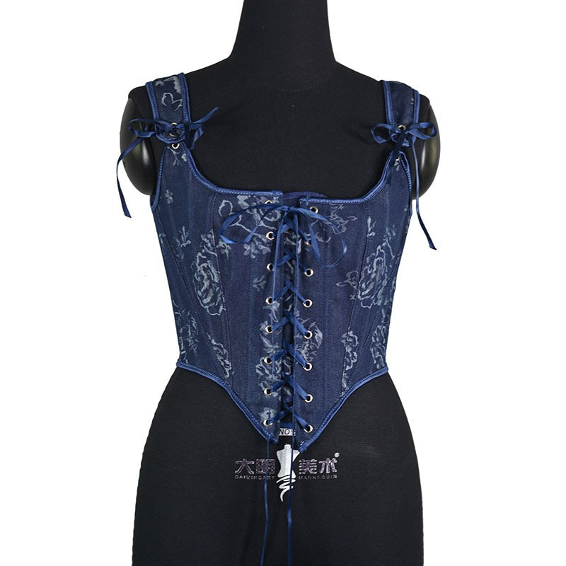 Retro outerwear shapewear fishbone corset