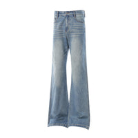 Washed denim bell bottoms