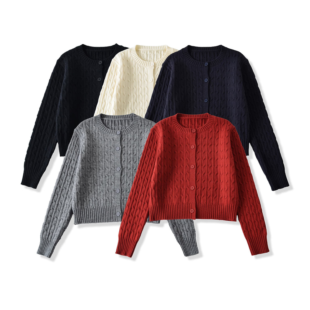 Short women's outerwear sweater