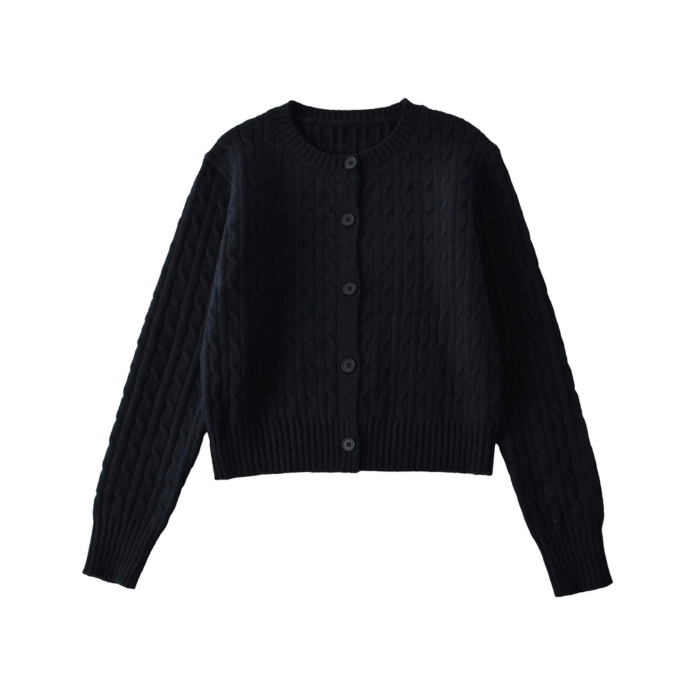 Short women's outerwear sweater