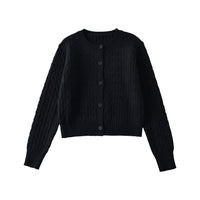 Short women's outerwear sweater
