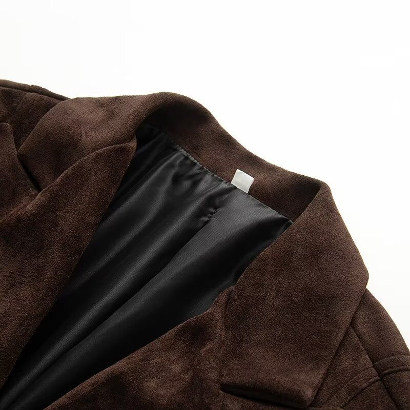 Matte velvet design for women's outerwear