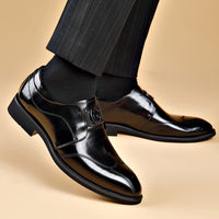 Men's pointed leather shoes, business casual shoes, men's shoes, versatile, breathable, wedding shoes, lazy shoes