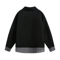 Fake two lapel tops