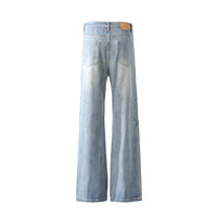 Washed denim bell bottoms