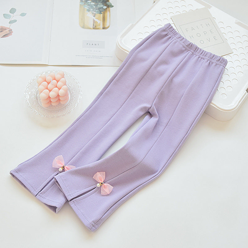 Girls' bell bottoms in spring and autumn