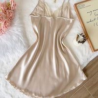Ladies' Lace Strap Silk Sleep Dress Sexy Romantic  Nightwear