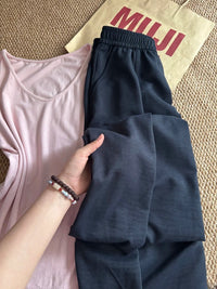 Versatile Ice Silk Wide-Leg Trousers for Women