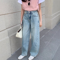 Light Blue Flare Jeans for Women High Waist Slim Fit Trousers