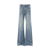 Washed denim bell bottoms