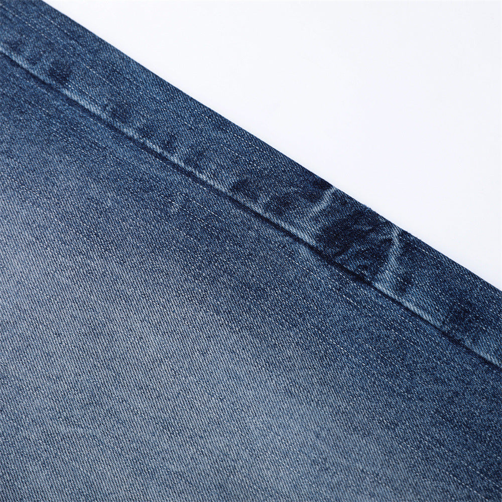 Washed denim bell bottoms
