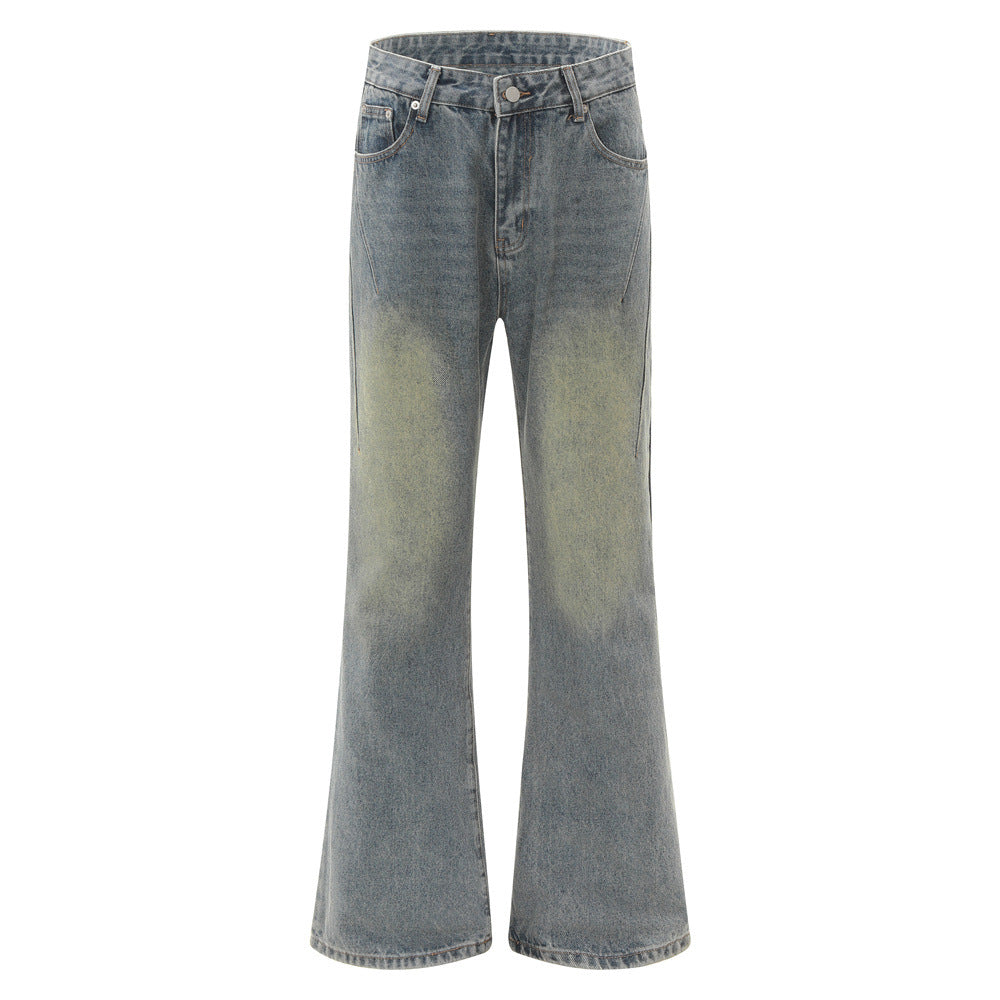 Washed vintage denim bell bottoms