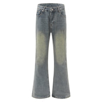 Washed vintage denim bell bottoms