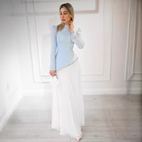 Elegant Chiffon Beaded Pleated Evening Dress for Women