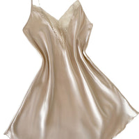 Ladies' Lace Strap Silk Sleep Dress Sexy Romantic  Nightwear