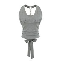 Sexy Backless Fitted Short Top for Women