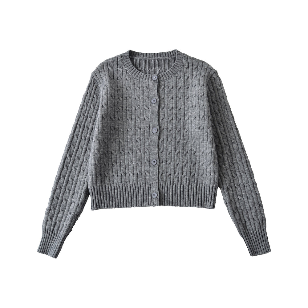 Short women's outerwear sweater