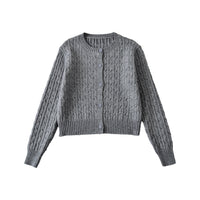 Short women's outerwear sweater