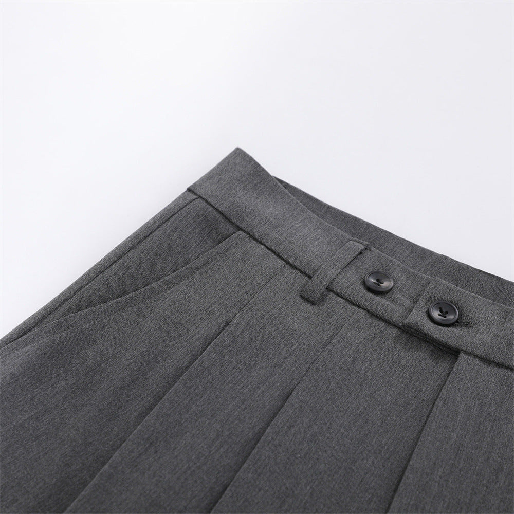 Wrinkled wide leg trousers