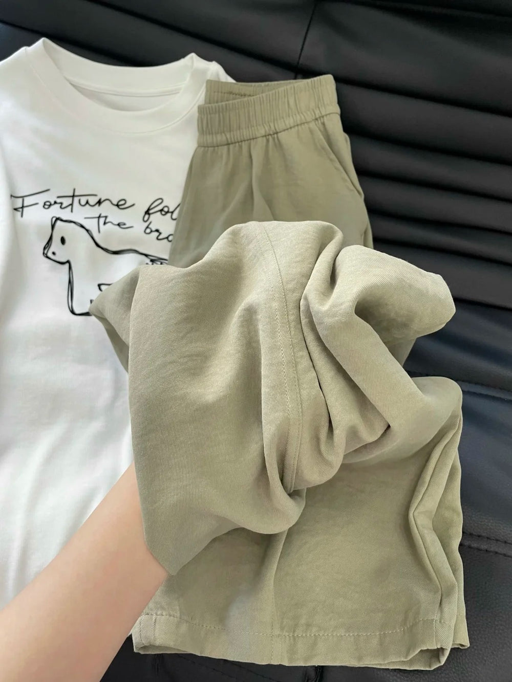 Versatile Ice Silk Wide-Leg Trousers for Women
