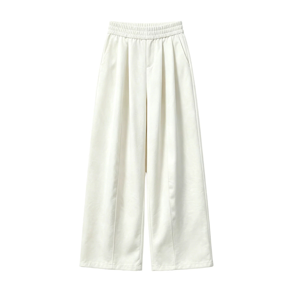 Versatile Ice Silk Wide-Leg Trousers for Women