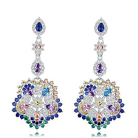 Tassel earrings, bride's noble zircon earring accessories