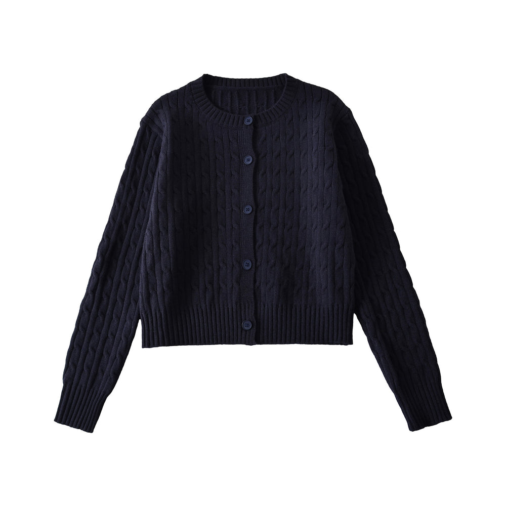 Short women's outerwear sweater
