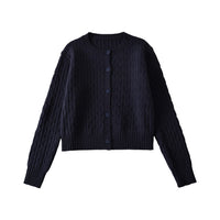 Short women's outerwear sweater