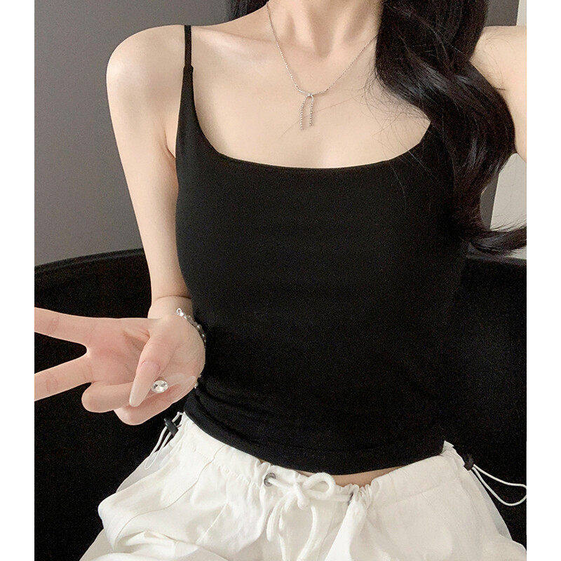 Elastic Fitted Bralette Tank Top for Women
