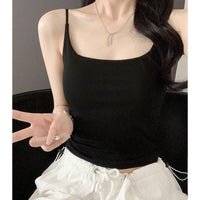 Elastic Fitted Bralette Tank Top for Women