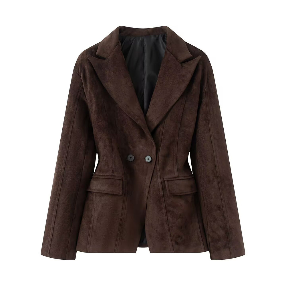 Matte velvet design for women's outerwear