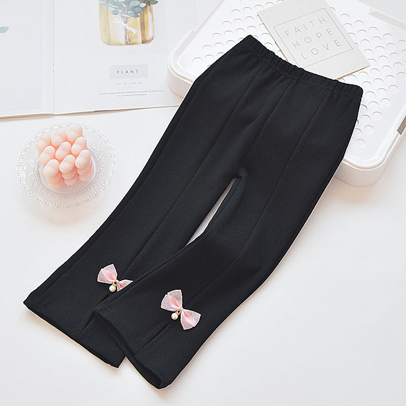 Girls' bell bottoms in spring and autumn