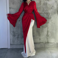 Elegant Satin Two-Piece Evening Dress for Women