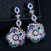 Tassel earrings, bride's noble zircon earring accessories