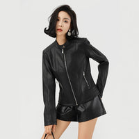 Women's outerwear leather jacket