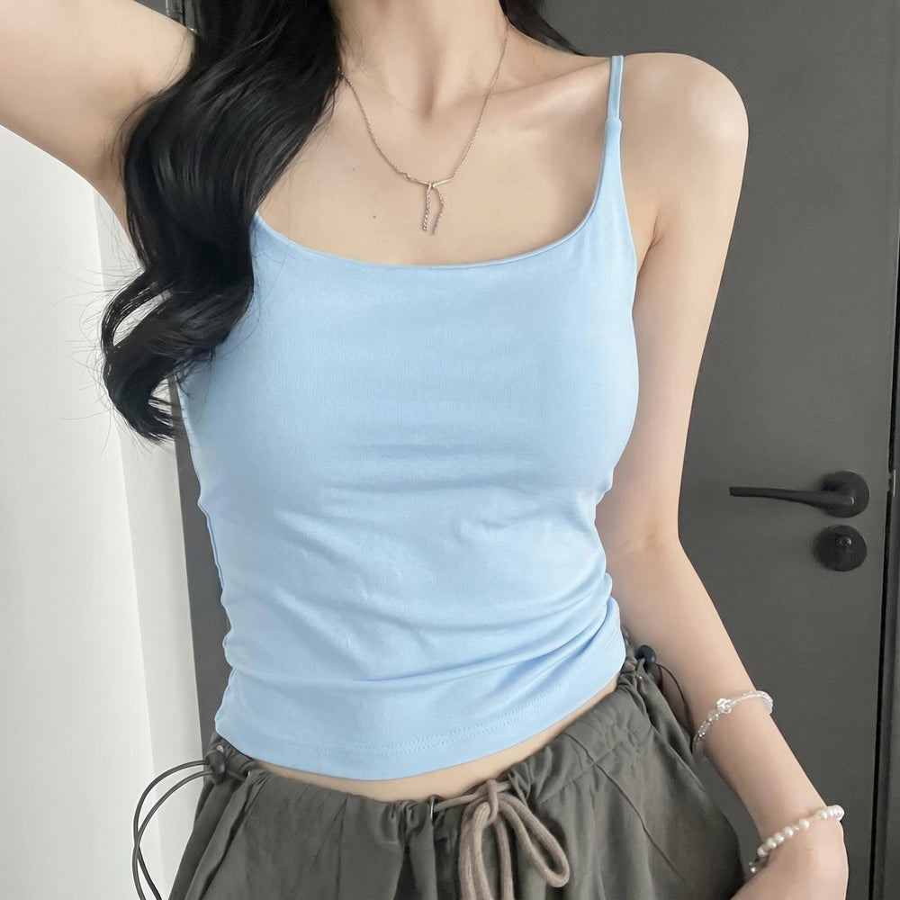 Elastic Fitted Bralette Tank Top for Women