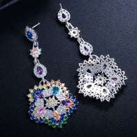 Tassel earrings, bride's noble zircon earring accessories