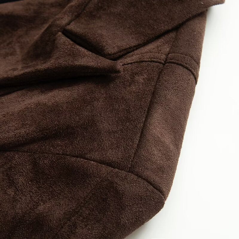 Matte velvet design for women's outerwear