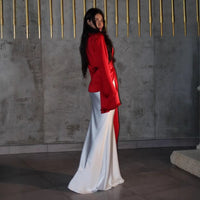 Elegant Satin Two-Piece Evening Dress for Women