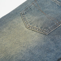 Washed vintage denim bell bottoms