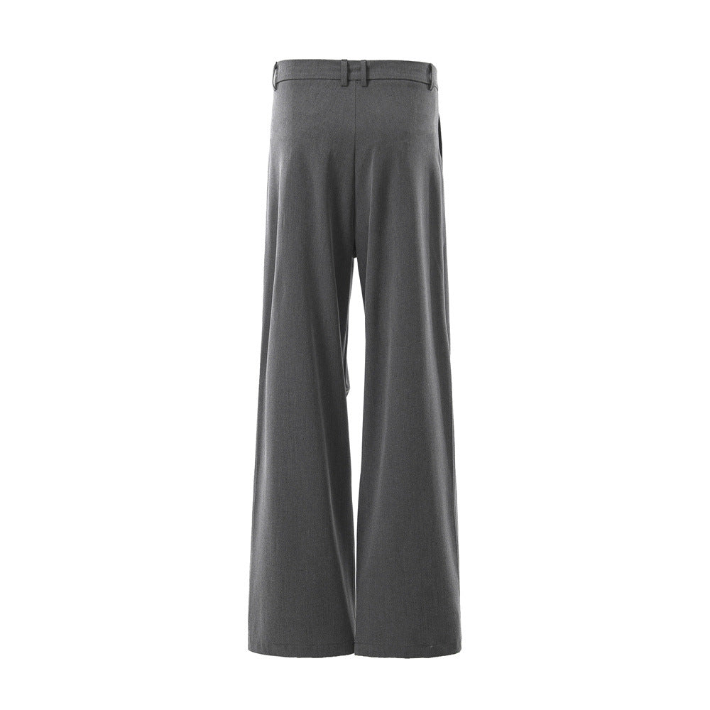 Wrinkled wide leg trousers