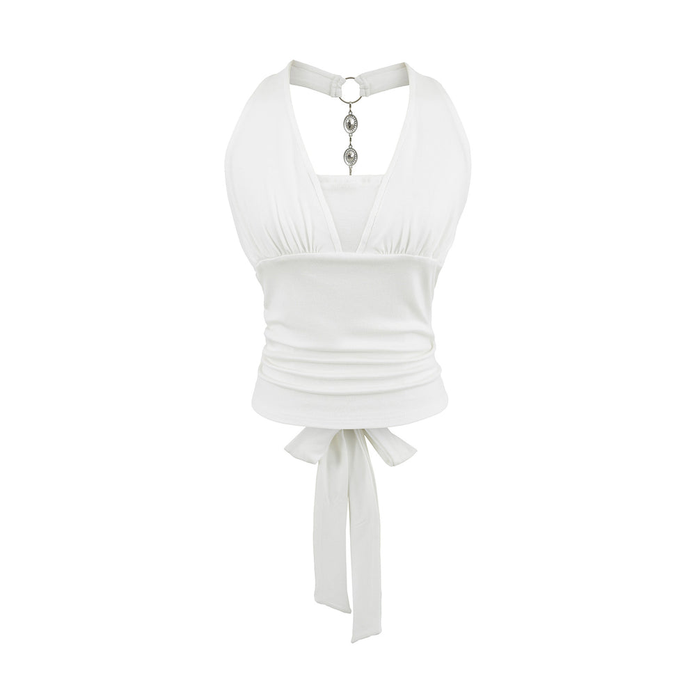 Sexy Backless Fitted Short Top for Women