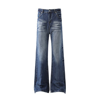 Washed denim bell bottoms